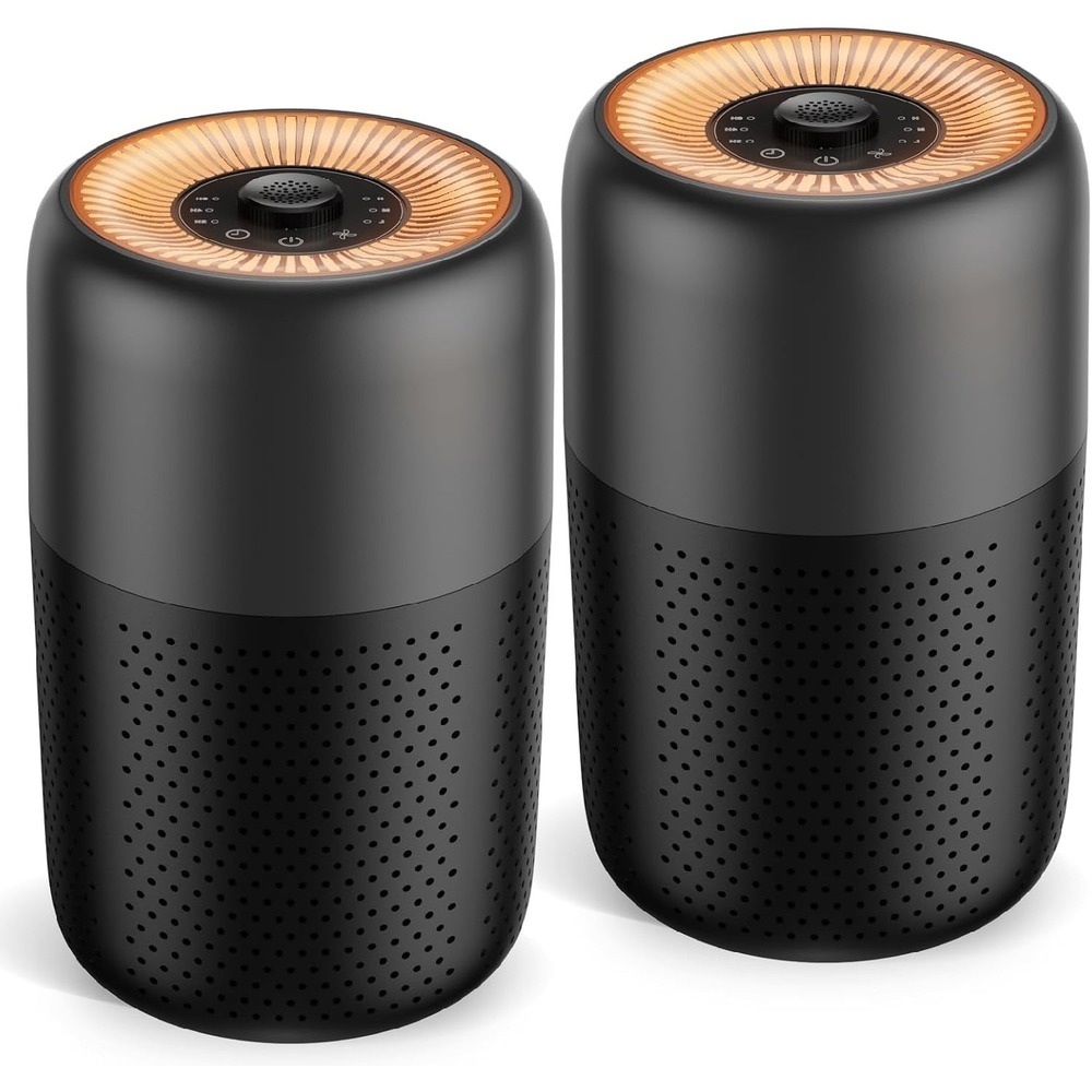 2 Pack Air Purifiers with Aromatherapy, Nightlight